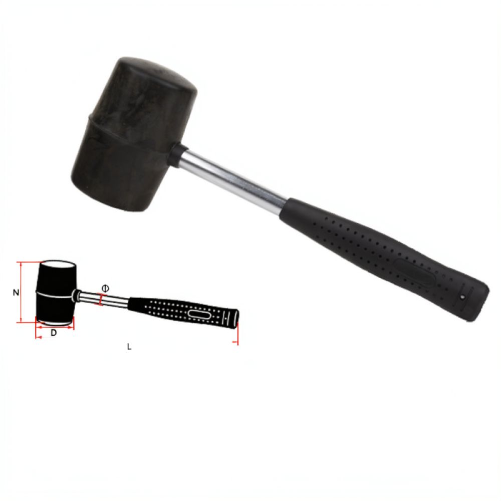 Home Improvement Mark - Martelo de borracha ergonómico para montagem