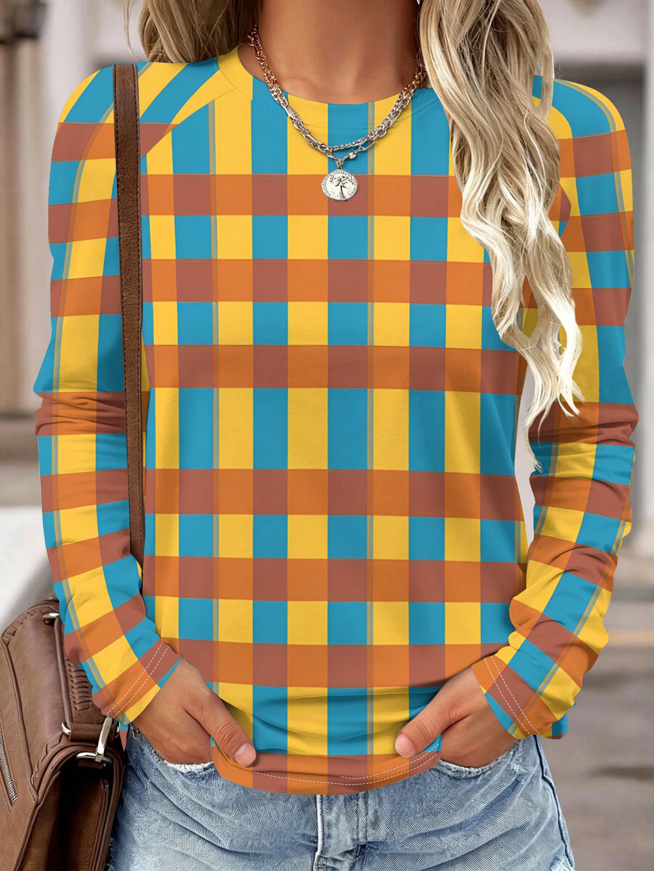 Wallpaper - Camisa de manga comprida para mulher,