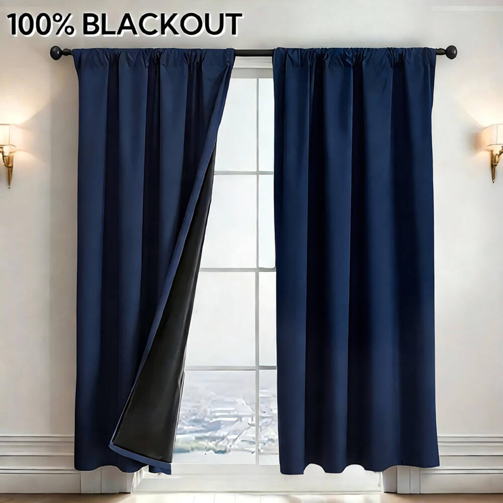 Cortina 100% Blackout com Forr - Curtain Rods avaliação e preço