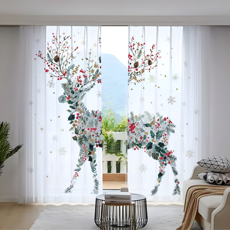 2 cortinas transparentes de Na - Curtain Rods avaliação e preço