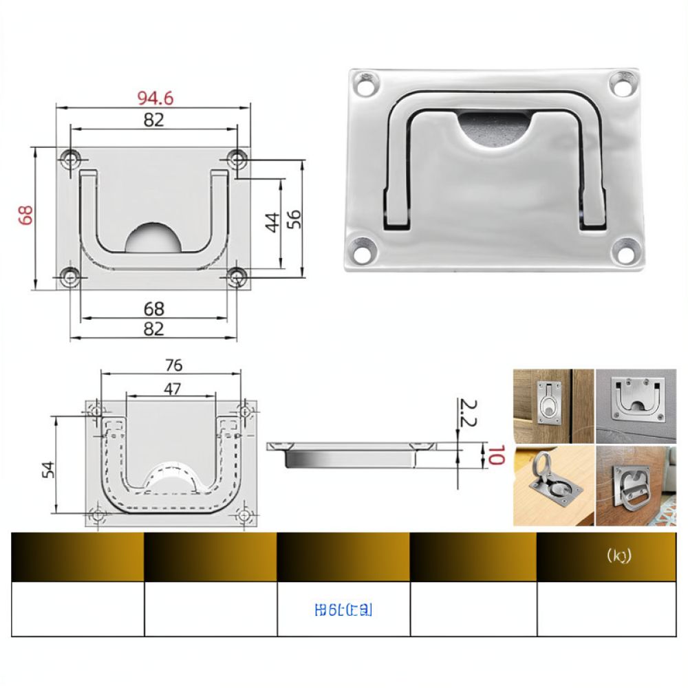Anel de puxar redondo embutido - Door Handle avaliação e preço
