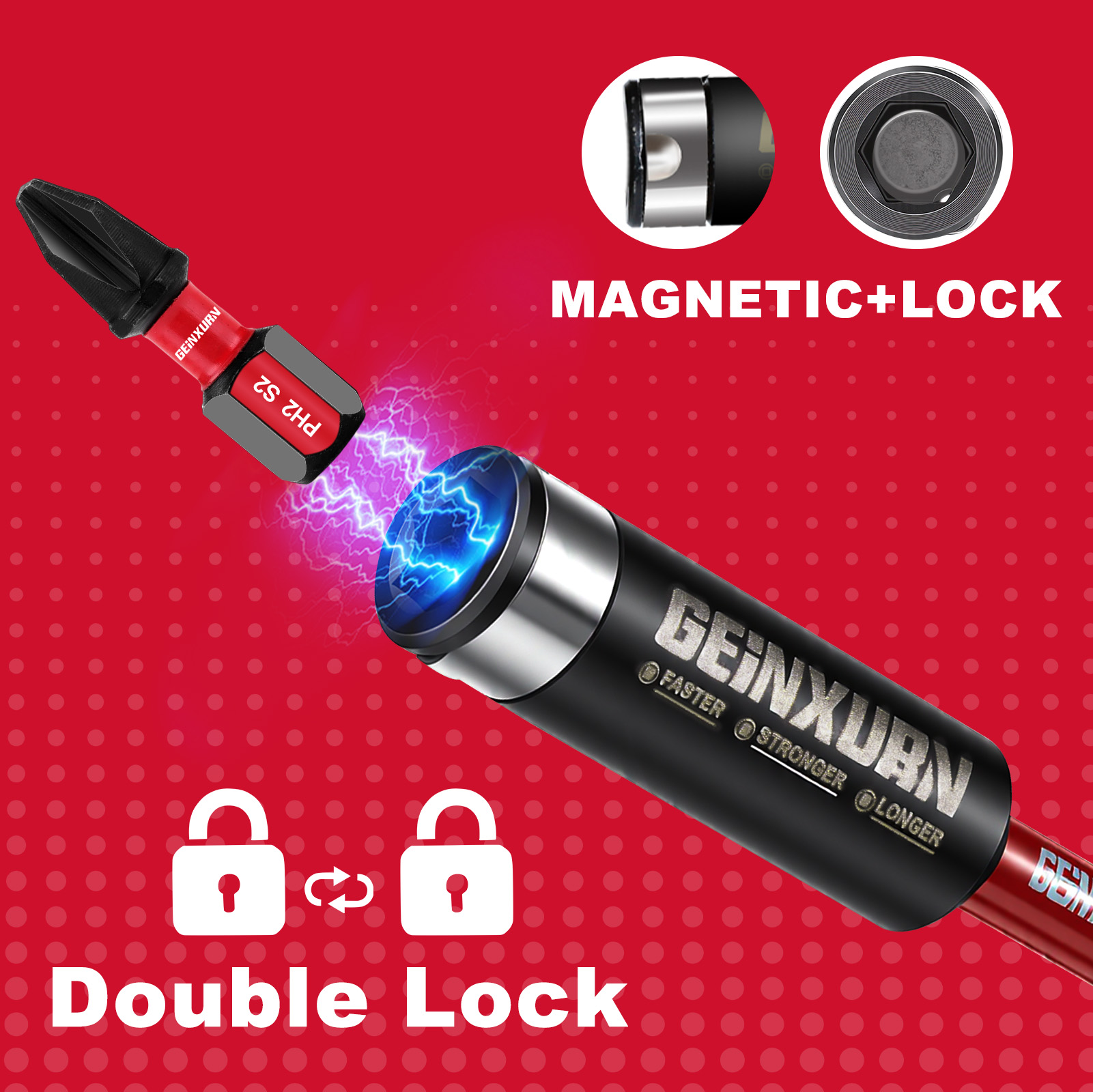 Geinxurn, conjunto de 2 pontas - Drill Bits avaliação e preço