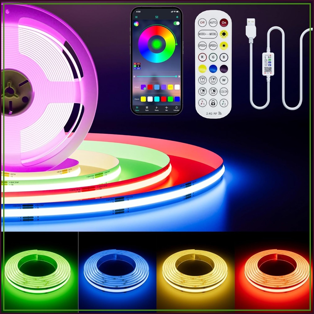 Fita de LED RGB COB USB 5V 1,5 - Led Strip Lights avaliação e preço